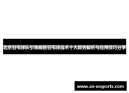 北京羽毛球队引领最新羽毛球战术十大趋势解析与应用技巧分享