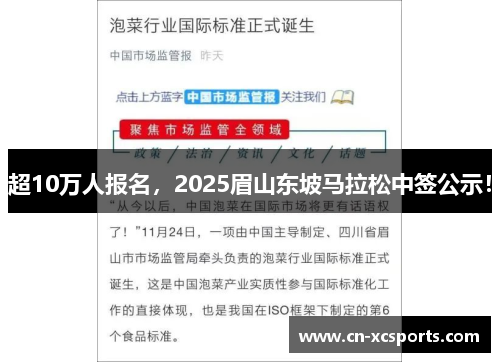 超10万人报名，2025眉山东坡马拉松中签公示！